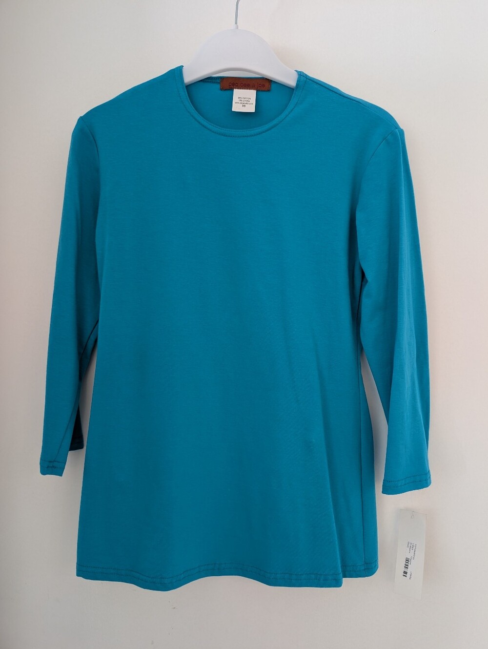 Everyday Cotton Crewneck Long Sleeve Tee - Teal
